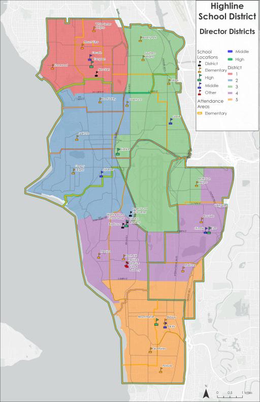 Picture of School Board Zone Map: To read more about district boundaries please visit https://www.highlineschools.org/about/school-board/board-of-directors-district-boundaries